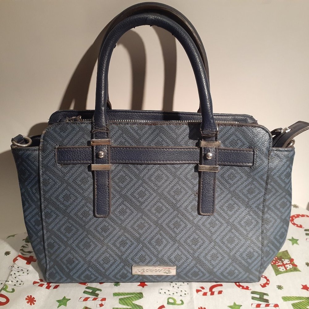 Liz Claiborne Bowler-Style Handbag Blue